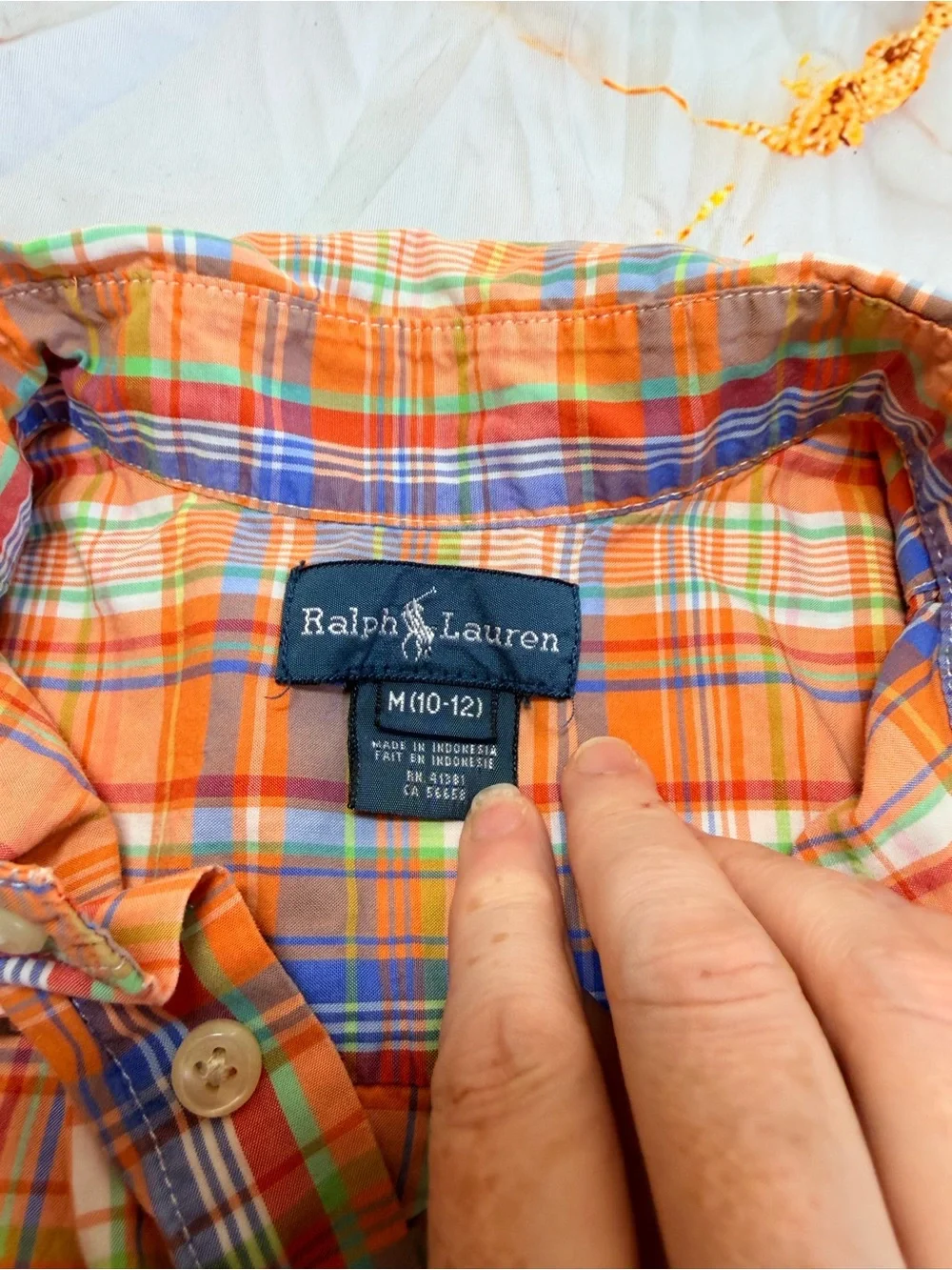 Ralph Lauren boys button shirt size M